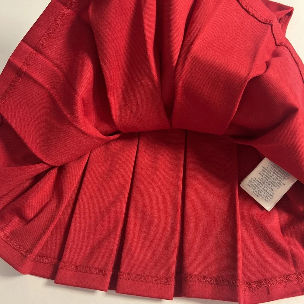 Ralph Lauren Girls Red Dress w/Plaid Belt Size 3 Months-New